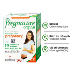Vitabiotics Viên Uống Pregnacare Original Bổ Sung Vitamin Và Khoáng Chất Cho Phụ Nữ Mang Thai Và Cho Con Bú Hộp 30 Viên