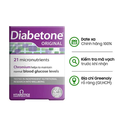 Vitabiotics Viên Uống Hỗ Trợ Giảm Nguy Cơ Đái Tháo Đường Diabetone Original Hộp 30 viên