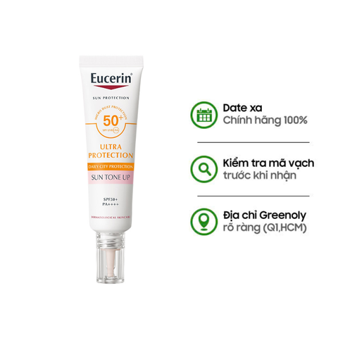 Eucerin Tinh Chất Chống Nắng Dưỡng Sáng Da Ultra Protection Sun Tone Up SPF 50+ PA++++ 30ml-Quà Tặng