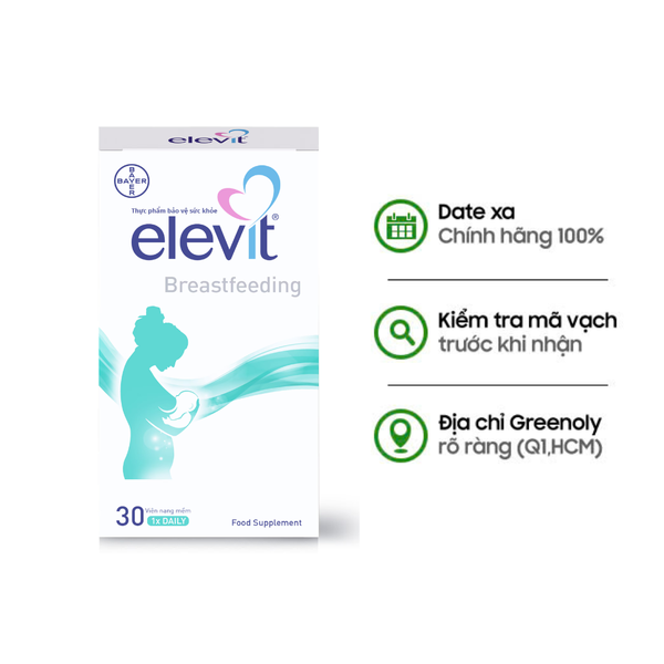 Elevit Viên Uống Bổ Sung Vitamin Tổng Hợp Mẹ Bầu Cho Bé Ti Breastfeeding 30 Viên