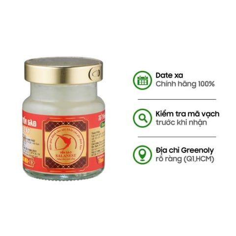 Sallanest Nước Yến Chưng Đường Phèn 30% Tổ Yến 6 Hũ x 70ml (1 Hũ) - Quà tặng