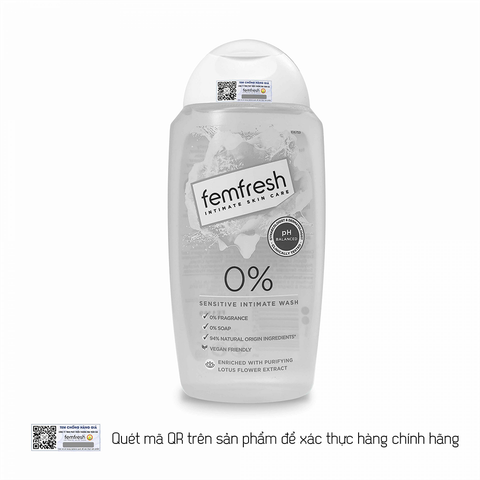 Femfresh Nước Rửa Phụ Khoa Dành Cho Da Nhạy Cảm 0% Sensitive Intimate Wash 250ml