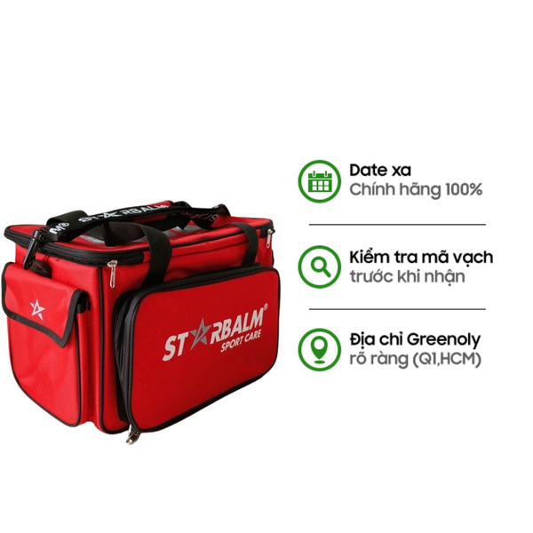 Starbalm Túi Ý Tế Chuyên Dụng Chất Liệu Dày Dặn Các Ngăn Có Thể Tháo Rời Kích Thước 22cm (rộng) x 40cm (dài) x 25cm (cao)