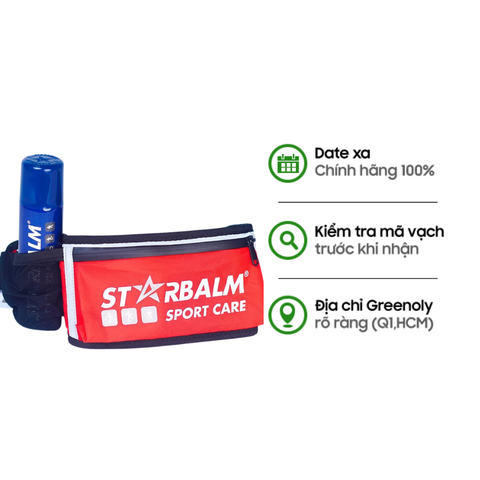 Starbalm Đai Chạy Bộ Nhỏ, Nhẹ, Đeo Ngang Hông Nhiều Ngăn Tiện Lợi