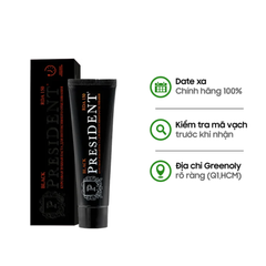 President Kem Đánh Răng Đen Black 150 RDA Trắng Siêu Mạnh 75g