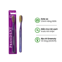 President Bàn Chải Tím Exclusive Lông Cứng Vừa 6MIL