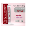 President Kem Đánh Răng Đỏ Active 75 RDA Giảm Chảy Máu Nướu Răng Và Ức Chế Tăng Trưởng Vi Khuẩn 75g