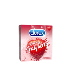 Durex Bao Cao Su Sensual Strawberry Hộp 3 Cái