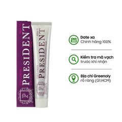 President Kem Đánh Răng Tím Exclusive 75 RDA Kháng Viêm, Diệt Khuẩn Và Nấm Miệng, Phòng Ngừa Nhiễm Trùng Miệng 75g