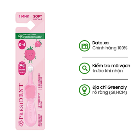 President Bàn Chải Trẻ Em Soft Lông Siêu Mềm 4 MIL