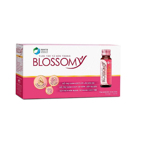 Blossomy Thực Phẩm Bảo Vệ Sức Khỏe Giúp Da Sáng Đẹp Dạ Dày Khỏe 10 Chai x 50ml