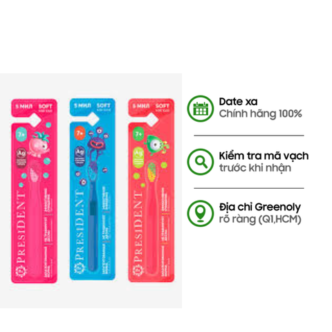 President Bàn Chải Trẻ Em Soft Lông Mềm 5 MIL