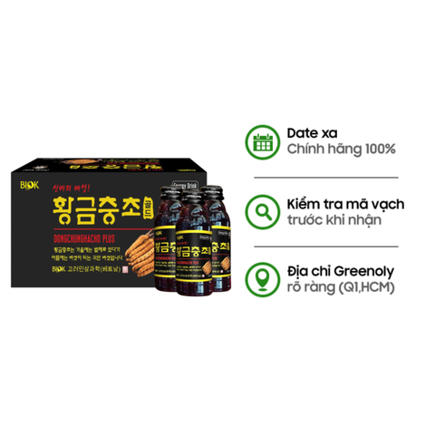 Biok Nước Đông Trùng Hạ Thảo DongChungHaCho 100ml Hộp 10 Chai