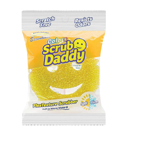 Scrub Daddy Essentials – Miếng Bọt Biển Mặt Cười Mỏng 1 Inch Màu Vàng (1 Miếng)