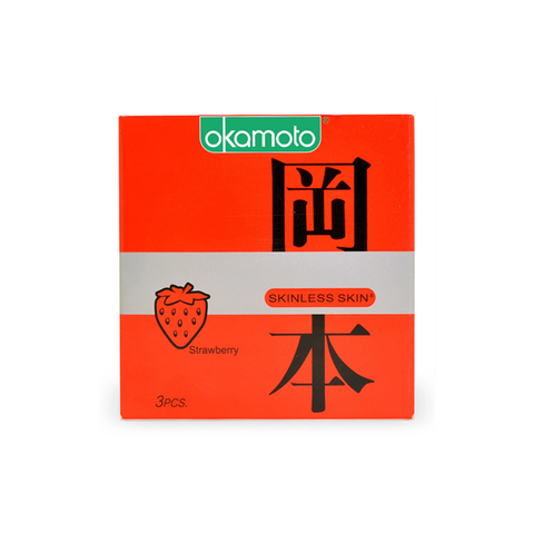 Okamoto Bao Cao Su Hương Dâu Skinless Skin Strawberry