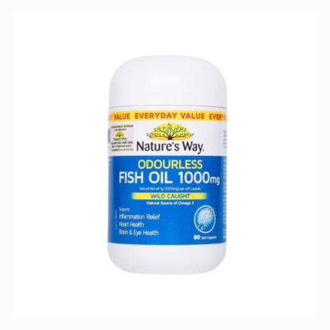 Nhân bản từ Nature's Way Viên Uống Dầu Cá Không Mùi Odourless Fish Oil 1000mg 80 Viên