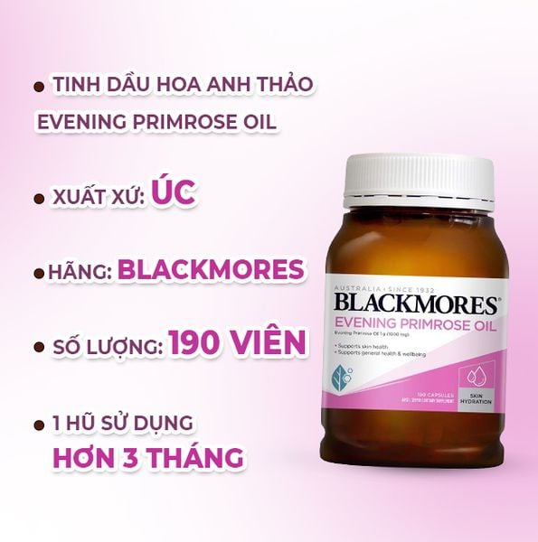 Tinh Dầu Hoa Anh Thảo Blackmores Evening Primrose Oil Của Úc Chính Hãng