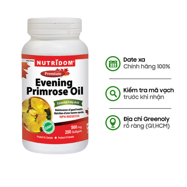 David Health Dầu Hoa Anh Thảo Chiều Điều Tố Nội Tiết Tố Nữ Evening Primrose Oil 200 Viên