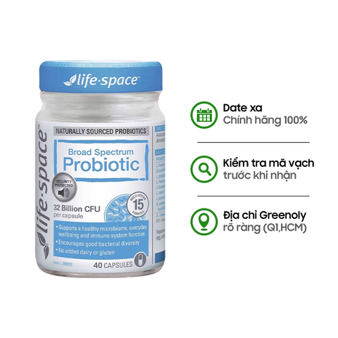 Men Vi Sinh Cho Người Lớn Probiotic Life Space - 40 Viên Từ Úc