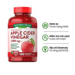 Nature’s Truth Viên Uống Giấm Táo Hỗ Trợ Giảm Cân Apple Cider Vinegar 1200mg