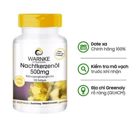 Warnke Viên Uống Tinh Dầu Hoa Anh Thảo Nachtkerzenol 500mg 100 Viên