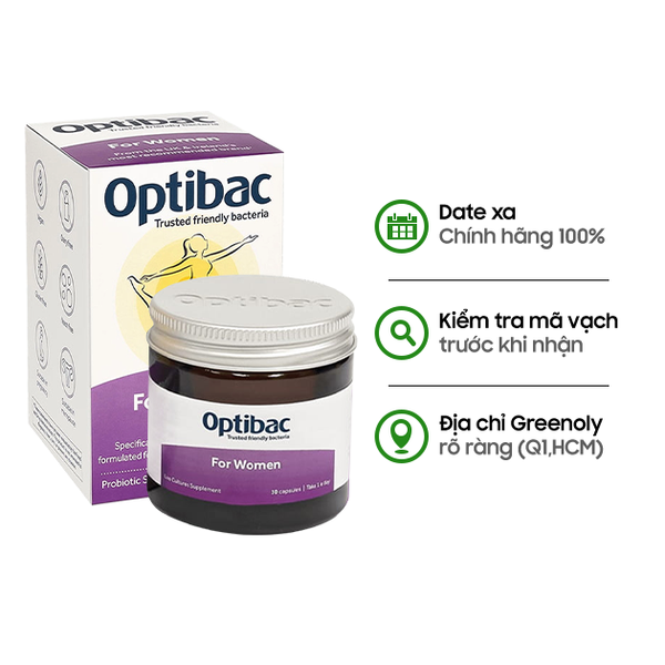 Optibac Men Vi Sinh Bổ Sung Lợi Khuẩn Hỗ Trợ Phòng Viêm Nhiễm Phụ Khoa 30 Viên