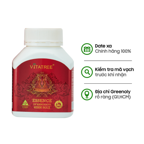 Vitatree Viên Uống Essence Of Kangaroo 40000 Max 100 Viên