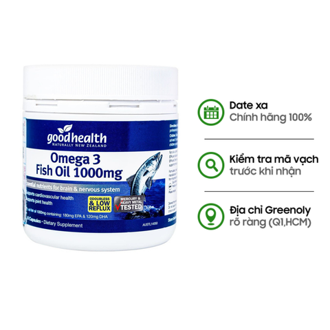 Goodhealth Omega 3 Fish Oil 1000mg Viên Uống Dầu Cá
