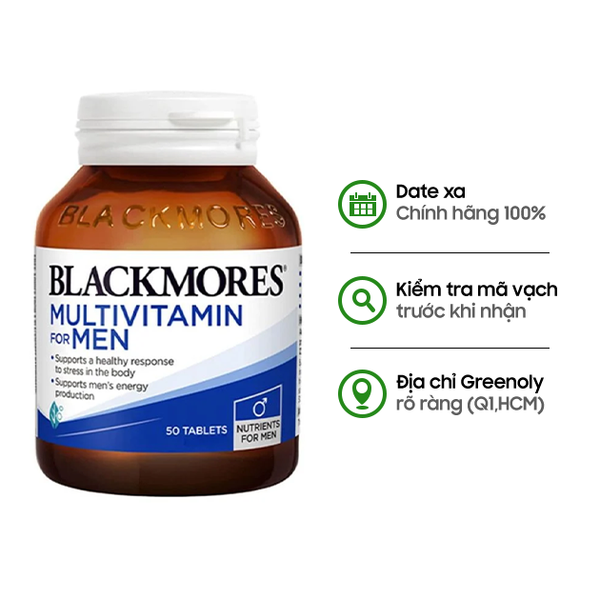 Blackmores Viên Uống Hỗ Trợ Tăng Cường Sinh Lý Multivitamins For Men 50 Viên