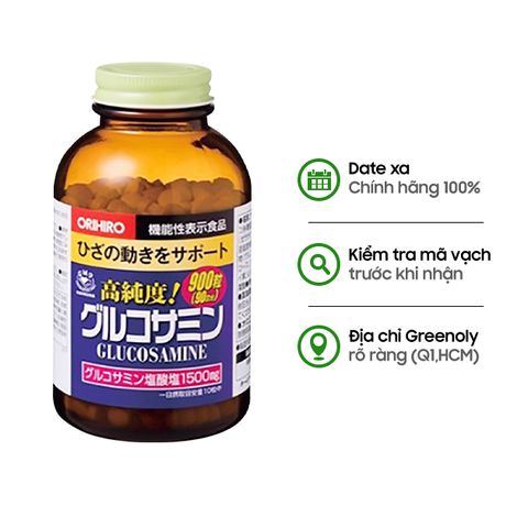 Orihiro Viên Uống Hỗ Trợ Xương Khớp, Bổ Sung Glucosamine 1500mg 900 Viên