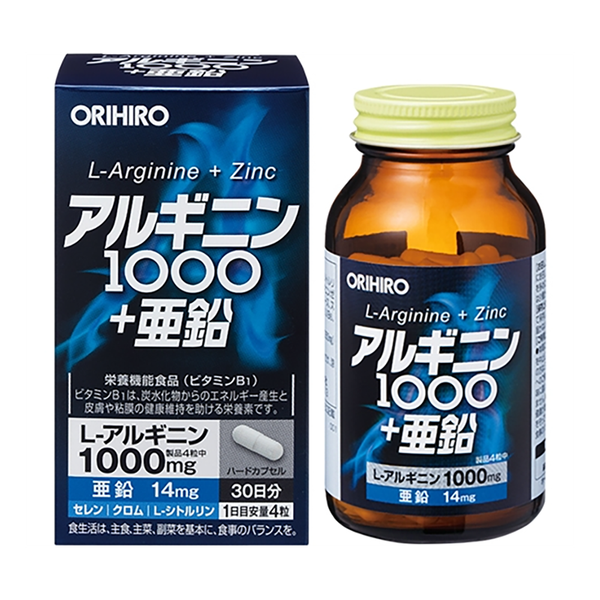 Viên uống Orihiro L-Arginine 1000mg Và Zinc Từ Nhật Bản