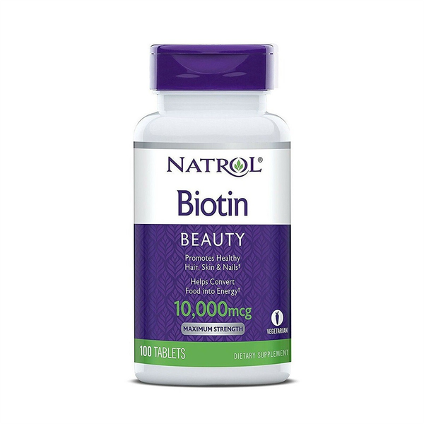 Natrol Viên Uống Hỗ Trợ Mọc Tóc Biotin 10000 Mcg 100 Viên