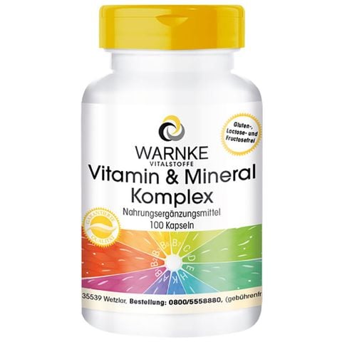 Warnke Viên Uống Tổng Hợp Vitamin, Khoáng Chất Vitamin & Mineral Komplex 100 Viên