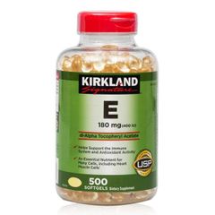 Kirkland Viên Uống Bổ Sung Vitamin E Làm Đẹp Da 180mg 500 Viên