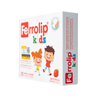 Ferrolip Kids Sắt Sinh Học Dạng Bột Bổ Sung Sắt, Acid Folic, B12 Và Vitamin C Không Gây Nóng Cho Trẻ Hộp 20 Gói
