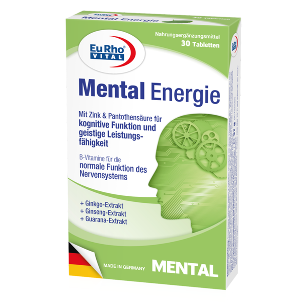 Eurho Vital Viên Uống Bổ Não, Tăng Cường Trí Nhớ Mental Energie 30 Viên