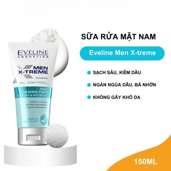 Eveline Sữa Rửa Mặt Nam Men X-treme Oil Control 150ml