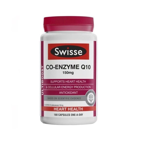 Swisse Viên Uống Hỗ Trợ Tim Co-Enzyme Q10 150mg 180 Viên