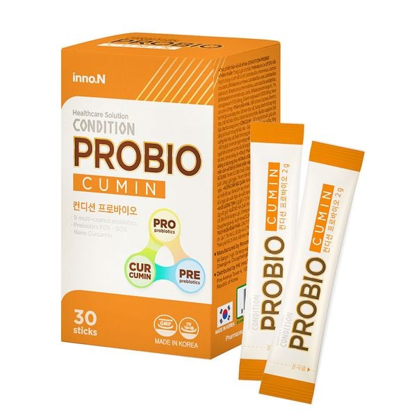 Inno.N Men Tiêu Hoá Bổ Sung Nghệ Curcumin Nano Condition Probio 30 Gói