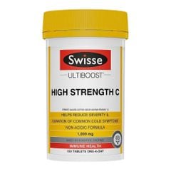 Swisse Viên Uống Bổ Sung Vitamin C 1000mg Ultiboost High Strength C 150 Viên