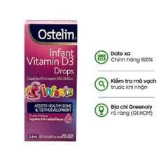 Ostelin Nước Bổ Sung Vitamin D3 Trẻ Sơ Sinh Drops Infant Úc 2.4ml (Dạng Nhỏ Giọt)