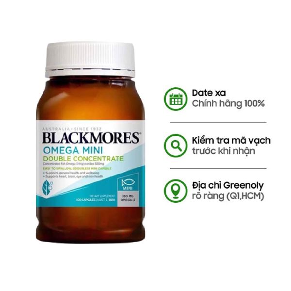 Blackmores Viên Uống Dầu Cá Không Mùi Viên Nhỏ Odourless Fish Oil 400 Viên