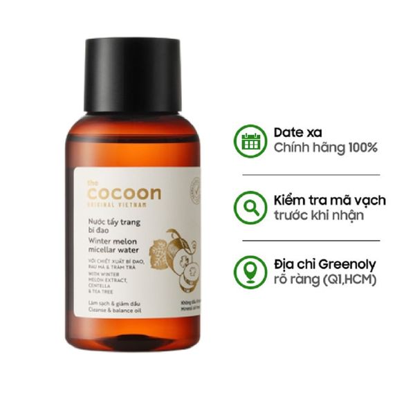 Cocoon Nước Tẩy Trang Bí Đao Winter Melon Micellar Water 140ml