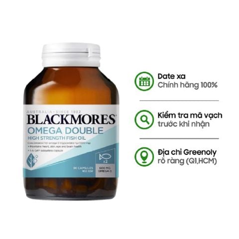 Blackmores Viên Uống Dầu Cá Liều Omega Gấp 2 Lần Double High Strength Fish Oil 90 Viên