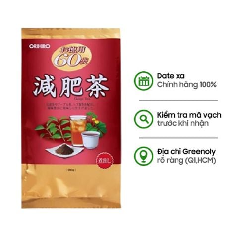 Orihiro Trà Hỗ Trợ Giảm Mỡ Bụng Genpi 60 Gói