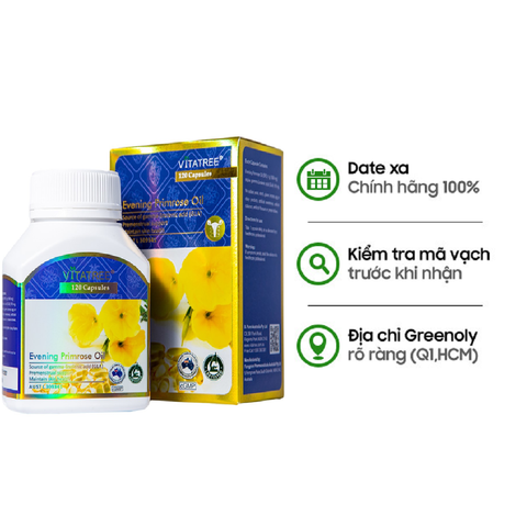 Vitatree Tinh Dầu Hoa Anh Thảo Evening Primrose Oil 120 Viên
