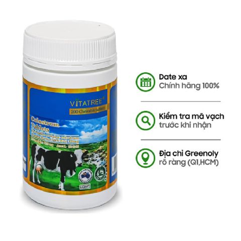 Vitatree Sữa Non Colostrum Tablets 200 Viên - Hạn sử dụng 28/02/2025