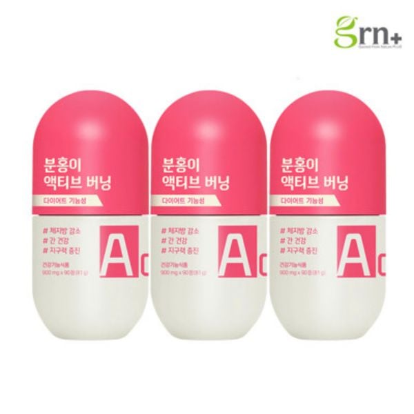 GRN Pink Active Burning Viên Uống Hỗ Trợ Đốt Mỡ Calorie Giảm Cân 30 Ngày (Bán Chạy Số 1 Olive Young)