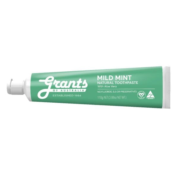 Grants of Australia Kem Đánh Răng Chiết Xuất Lô Hội, Bạc Hà Thơm Miệng 110g