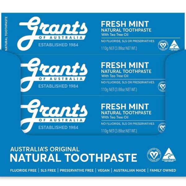 Grants of Australia Kem Đánh Răng Chiết Xuất Tràm Trà Hữu Cơ 110g